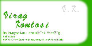 virag komlosi business card